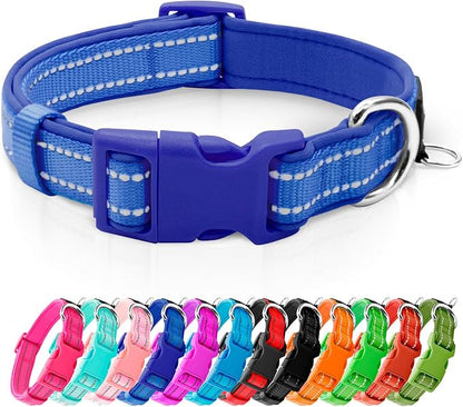 azuza Reflective Dog Collar, Soft Neoprene Padded Pet Collar by azuza