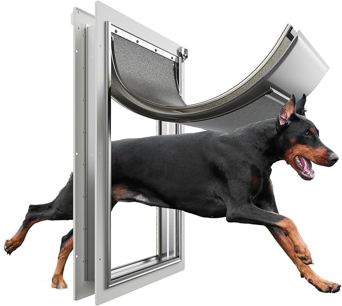 Extra Large Dog Door for Exterior Door, Doggy Door by ExploreNow