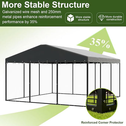 Gotland Dog Kennel Outdoor 10 x10 x6 FT, Dog Cage Outdoor - Image 8