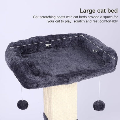 34" Cat Scratching Post for Indoor Cats, Sisal Cat Scratcher - Image 6