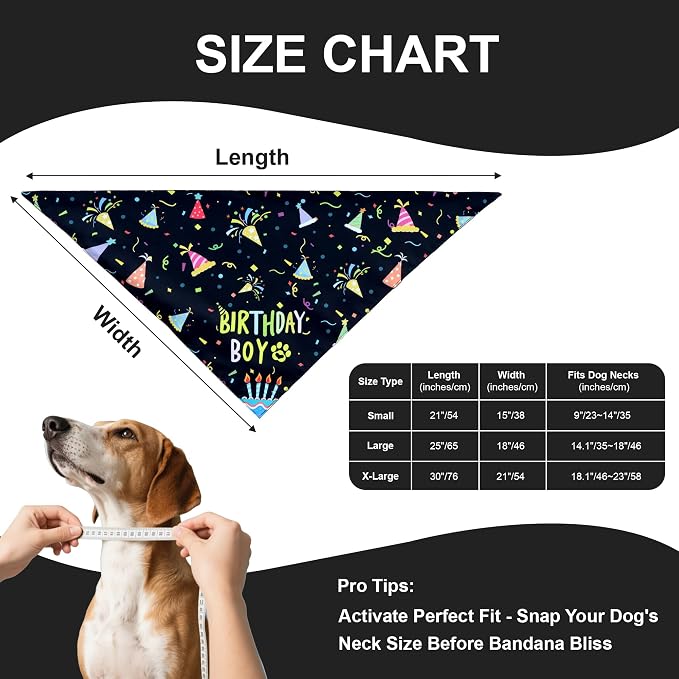 Dog Birthday Bandanas, Party Outfit Gift - Image 4