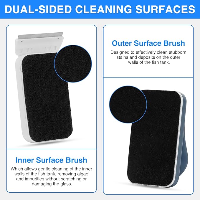 fishkeeper Aquarium Strong Magnetic Glass Cleaner Brush, Fish Tank Algae Magnet - Image 5