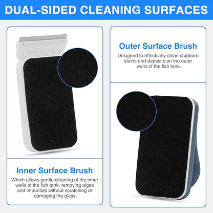 fishkeeper Aquarium Strong Magnetic Glass Cleaner Brush, Fish Tank Algae Magnet - Image 5