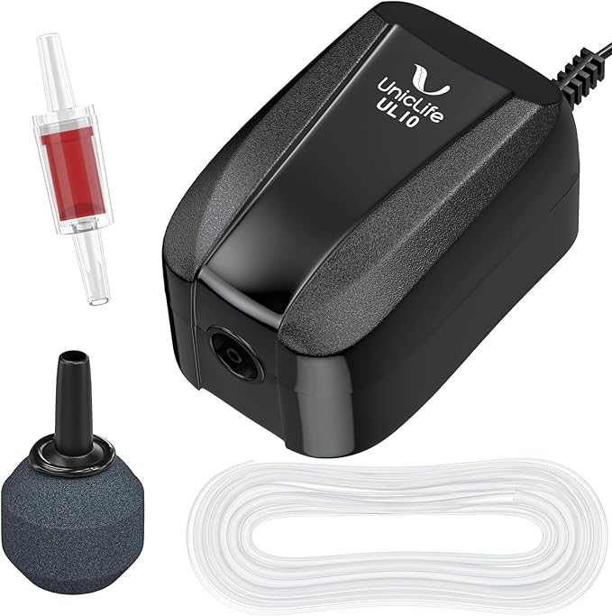 Uniclife Aquarium Air Pump Dual Outlet Fish Tank Aerator by UnicLife