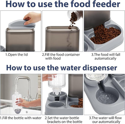 Yummy Sam Automatic Cat Feeder and Water Dispenser, 2 in 1 Large Capacity - Image 5