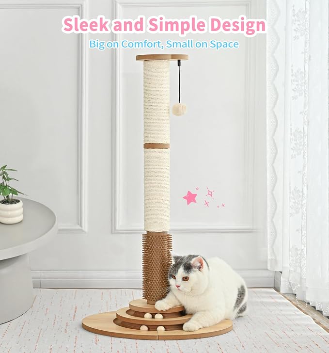 Made4Pets Cat Scratching Post Premium Sisal Cat Scratcher Kitten Toys - Image 8