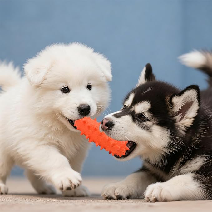 2 Pack Dog Toys for Aggressive Chewers, Tough Puppy Chew Toys Teething Bone for - Image 6
