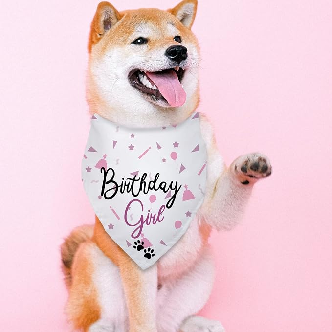 Dog Birthday Girl Happy Birthday Dog Bandana - Image 2