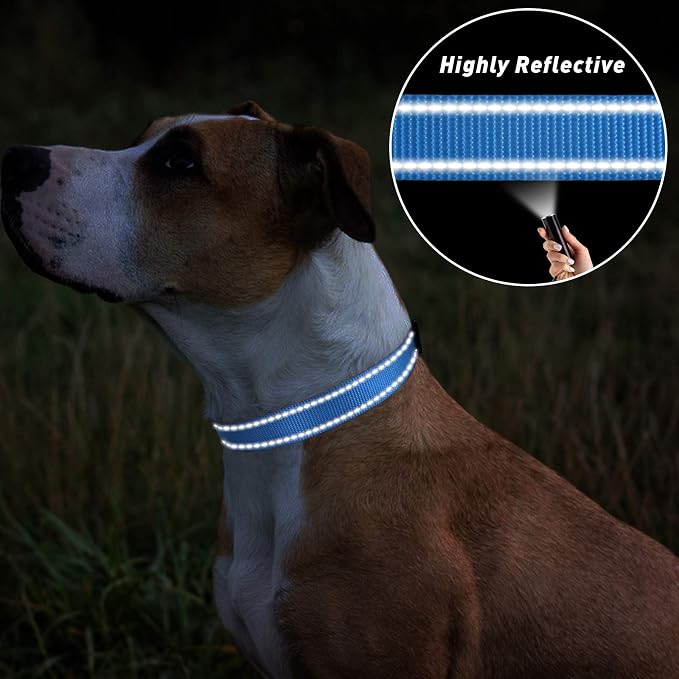 TagME Dog Collars, Adjustable Reflective Nylon Pet Collar - Image 5