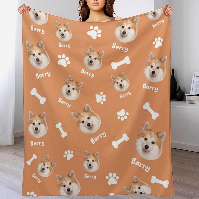 Personalized Paw Print Dog Blanket - Image 3