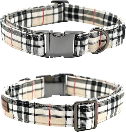 Dog Collar, Bow Dog Collar Plaid Pet Collar Dog Cute Pet Bow Soft Girl or Boy - Image 4