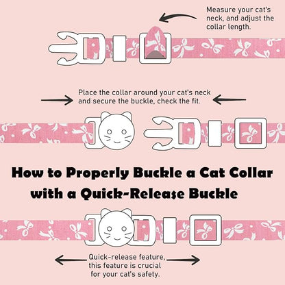 2 Pack Cotton Breakaway Cat Collars Set - Image 2
