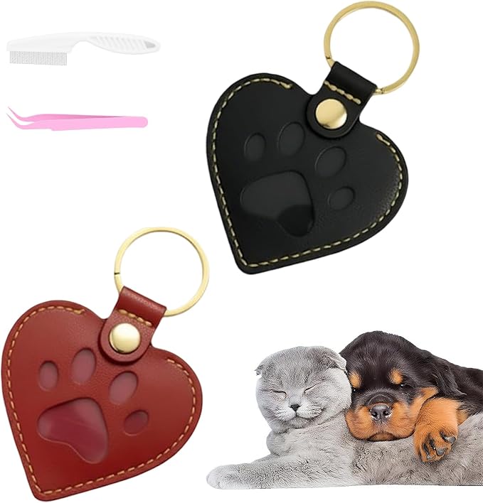Cat & Dog Hair Keychain by Unknown