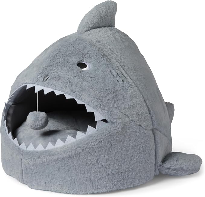 Amazon Basics Cat House Shark Shape Cat Cave Bed by AmazonBasics