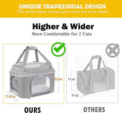 Large Cat Carrier Soft Side Pet Carrier - Image 4