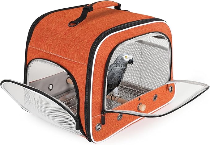 halinfer Large Bird Carrier Cage, Portable Bird Carrying Bag by halinfer