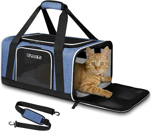 Petskd Pet Carrier 17x11x9.5 Alaska Airline Approved, Pet Travel Carrier Bag by Petskd