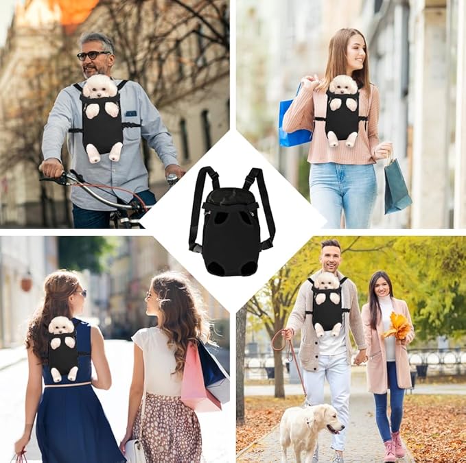 FEimaX Dog Carrier Backpack Pet Legs Out Front Cat Travel Bag, Adjustable Puppy - Image 7