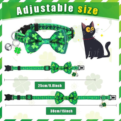 Kacctyen 18 Pcs St. Patrick's Day Cat Collars Bulk Holiday Cat Collars - Image 2