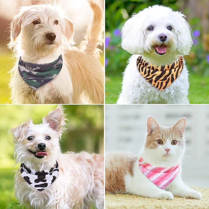 PAWCHIE Dog Bandanas Small Reversible Styles Pet Triangle Scarf Bibs - Image 7