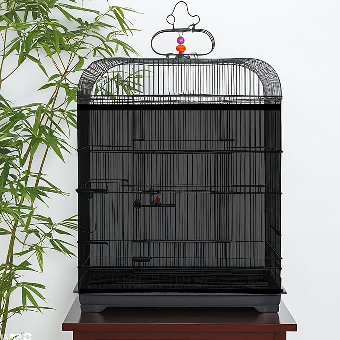 Large Bird Cage Seed Catcher 31 x 118 inches Adjustable Soft Airy Skirt Guard - Image 6