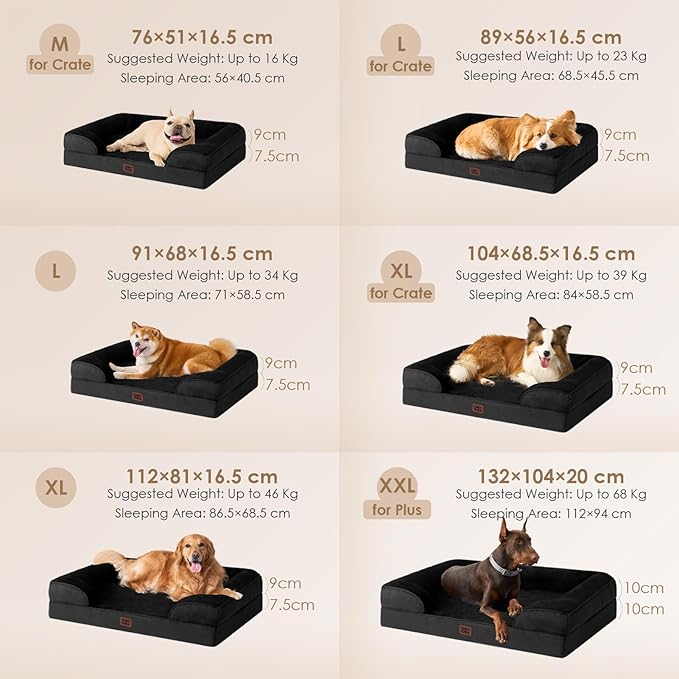 EHEYCIGA Orthopedic Dog Beds for Large Dogs, Waterproof Memory Foam Large Dog - Image 5