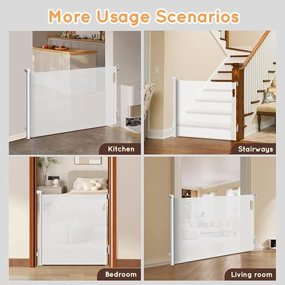 Retractable Baby Gate for Stairs, Automatic Tension, One-Hand Operation - Image 8