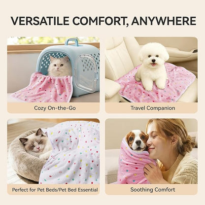 LINENLUX 1 Pack 3 Blankets Super Soft Fluffy Premium Fleece Dog Blankets - Image 3