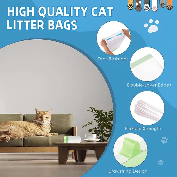 20 Count Cat Litter Box Liners Bag Compatible - Image 5