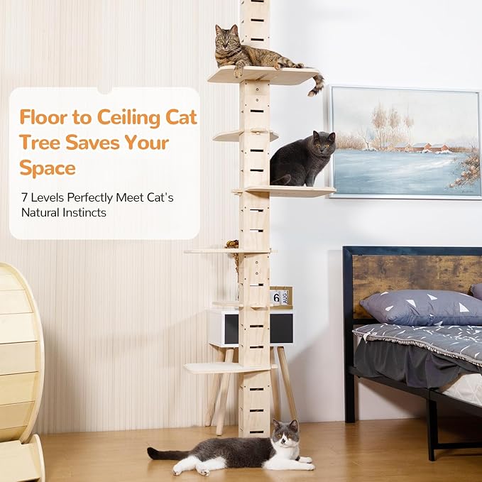 COZIWOW Floor to Ceiling Cat Tree Tower - Image 3
