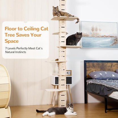 COZIWOW Floor to Ceiling Cat Tree Tower - Image 3