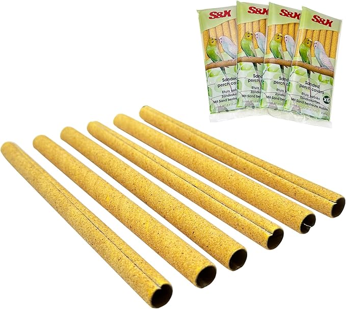 S&X 24-Pack Sand Perch Covers for Parakeets Canaries Finches & Other Small Birds by SXProducts