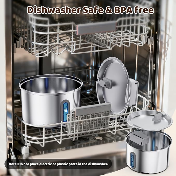 Cat Water Fountain Stainless Steel, 3.2L Cat Fountains - Image 6