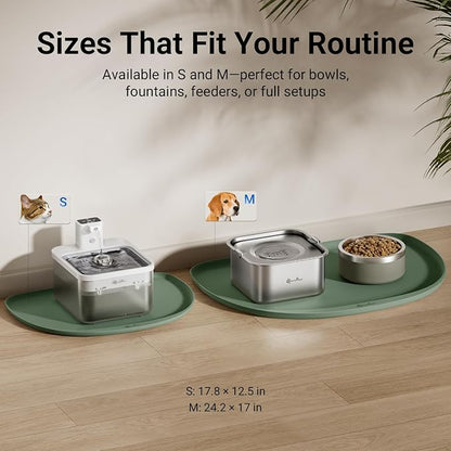 DownyPaws Cat Food Mats for Floors Waterproof, BPA Free Silicone Pet Feeding Mat - Image 6