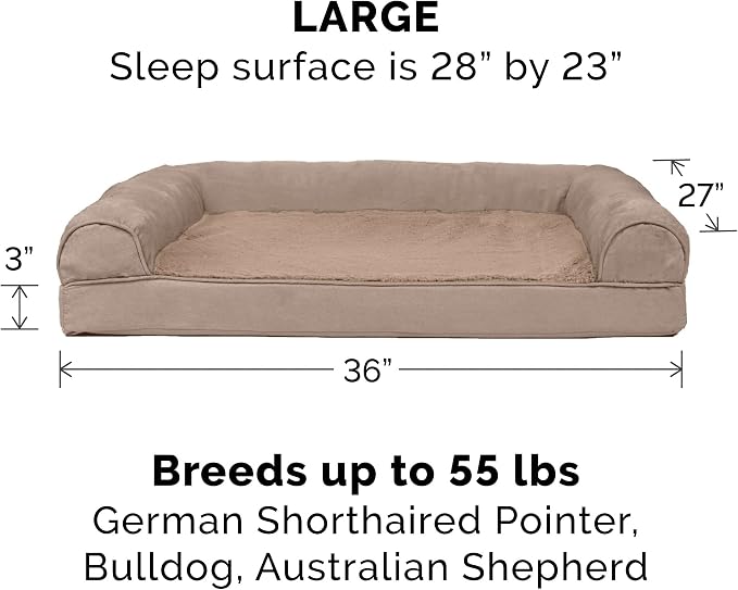 Furhaven Orthopedic Dog Bed for Large/Medium Dogs w/ Removable Bolsters & - Image 2