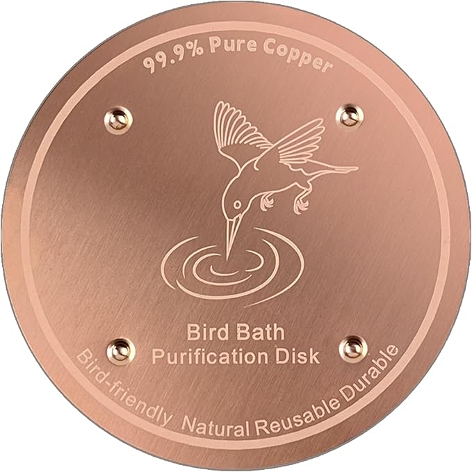 1 Pcs Copper Disc for Bird Bath | 99.99% Pure Copper Plate & Birdbath Disk | by Unknown