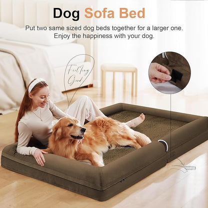 Large Dog Bed Orthopedic Washable: Jumbo Dog Bed Bolster Extra Large Dogs Egg - Image 3