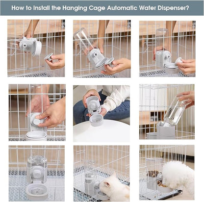 Yummy Sam Hanging Cage Automatic Small Pet Food Bowl Water Bottle Dispenser - Image 3
