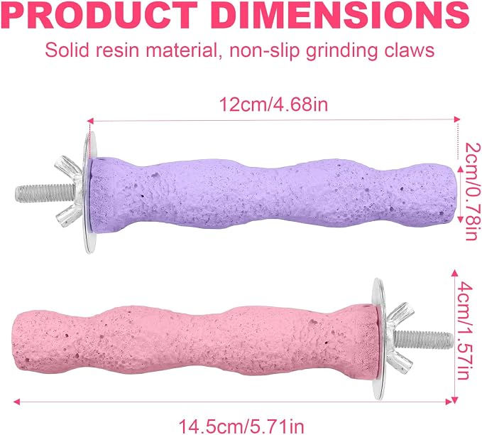 2pcs Bird Beak Grinding Stone, Resin Anti-Slip Beak Grinder Stone Bird Nail - Image 2