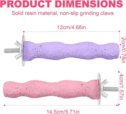 2pcs Bird Beak Grinding Stone, Resin Anti-Slip Beak Grinder Stone Bird Nail - Image 2