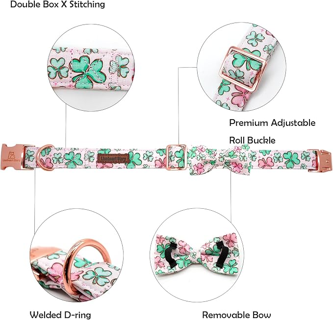 Lionheart glory Dog Bow Collar St. Patrick's Day Dog Collar - Image 2