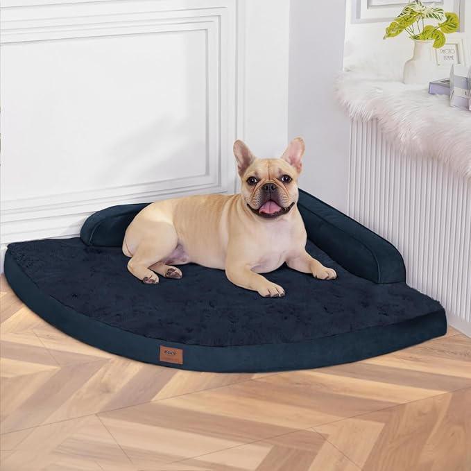 Large Orthopedic Dog Bed with Sides Big Dog Beds with Removable Washable Cover by Mekiy