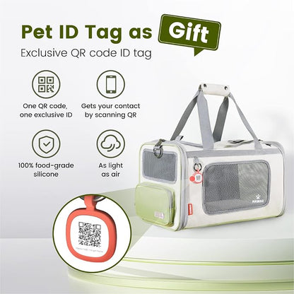 Pawaii Cat Carrier with ID Tag, TSA Airline Approved Soft Sided Collapsible Pet - Image 2