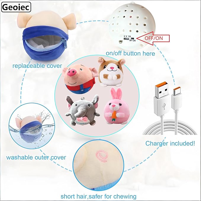 Interactive Dog Toys, Active Moving Pet Plush Toy - Image 7