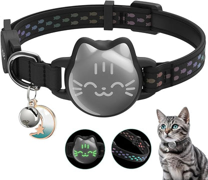 Waterproof Airtag Cat Collar, Breakaway Cat Airtag Collar by typecase