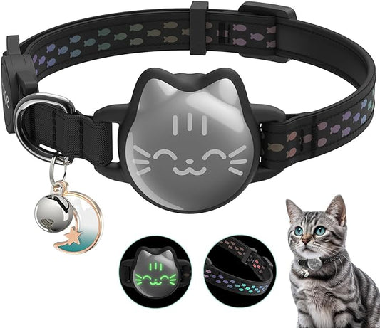 Waterproof Airtag Cat Collar, Breakaway Cat Airtag Collar by typecase