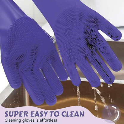 Pecute Pet Grooming Gloves, Heat Resistant, Silicone Bathing and Massaging - Image 9