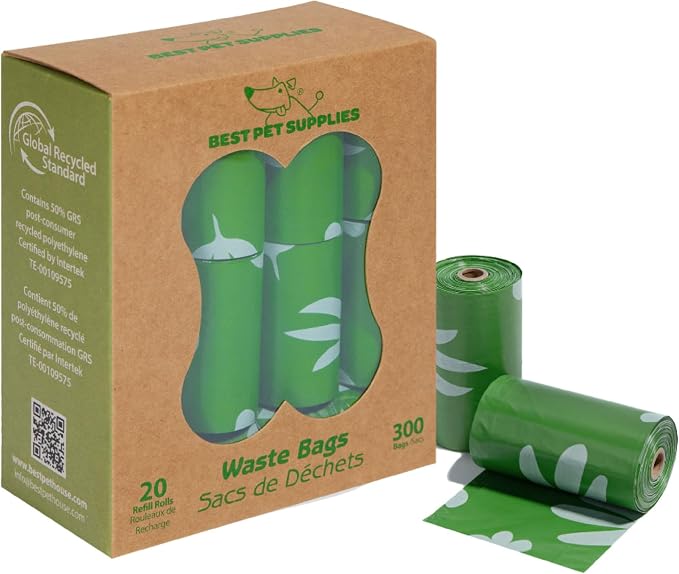 Best Pet Supplies Poop Bags for Dogs, 50% Post-Consumer Recycled Content dog by BestPetSuppliesLLC