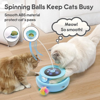 ORSDA Cat Toy, 3-in-1 Automatic Interactive Electronic Moving Ambush Feather - Image 6