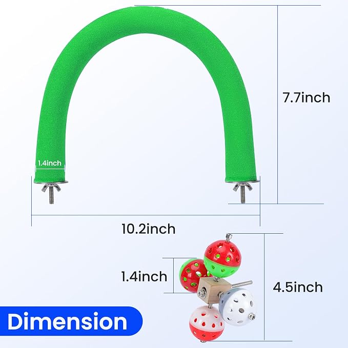 U Shape Parrot Perch Stand Toy Bird Platform Sand Paw Grinding Clean Stick - Image 7